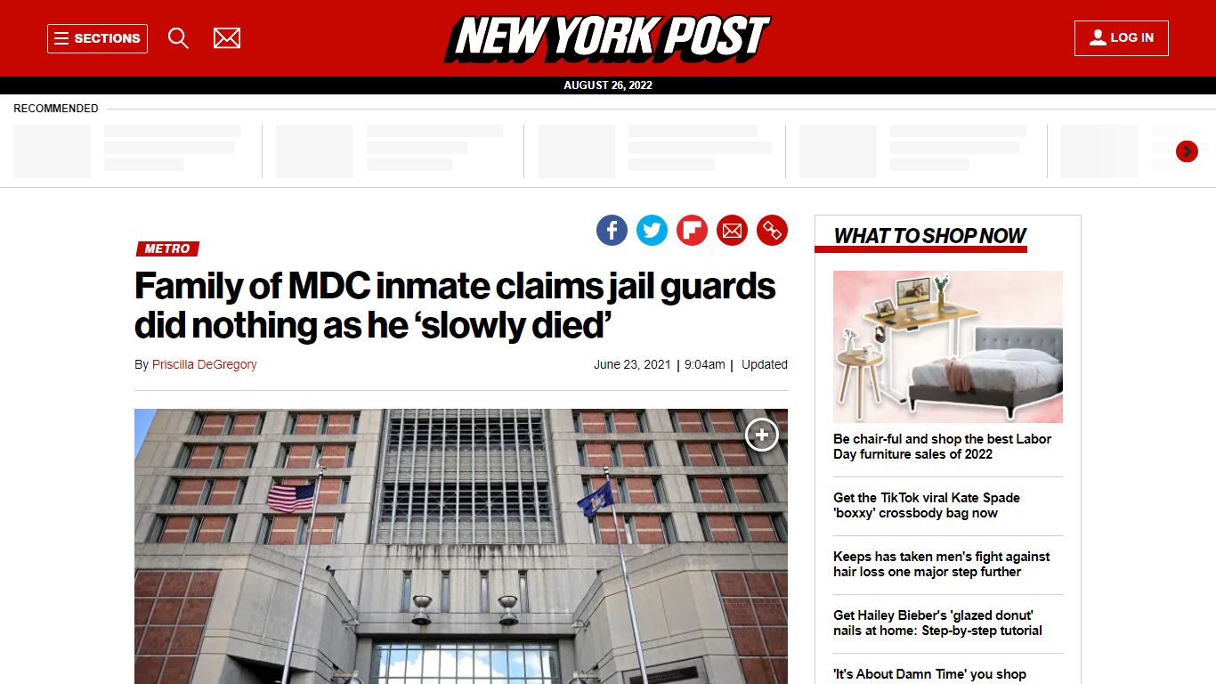 Family of MDC inmate claims jail guards did nothing as he ‘slowly died’